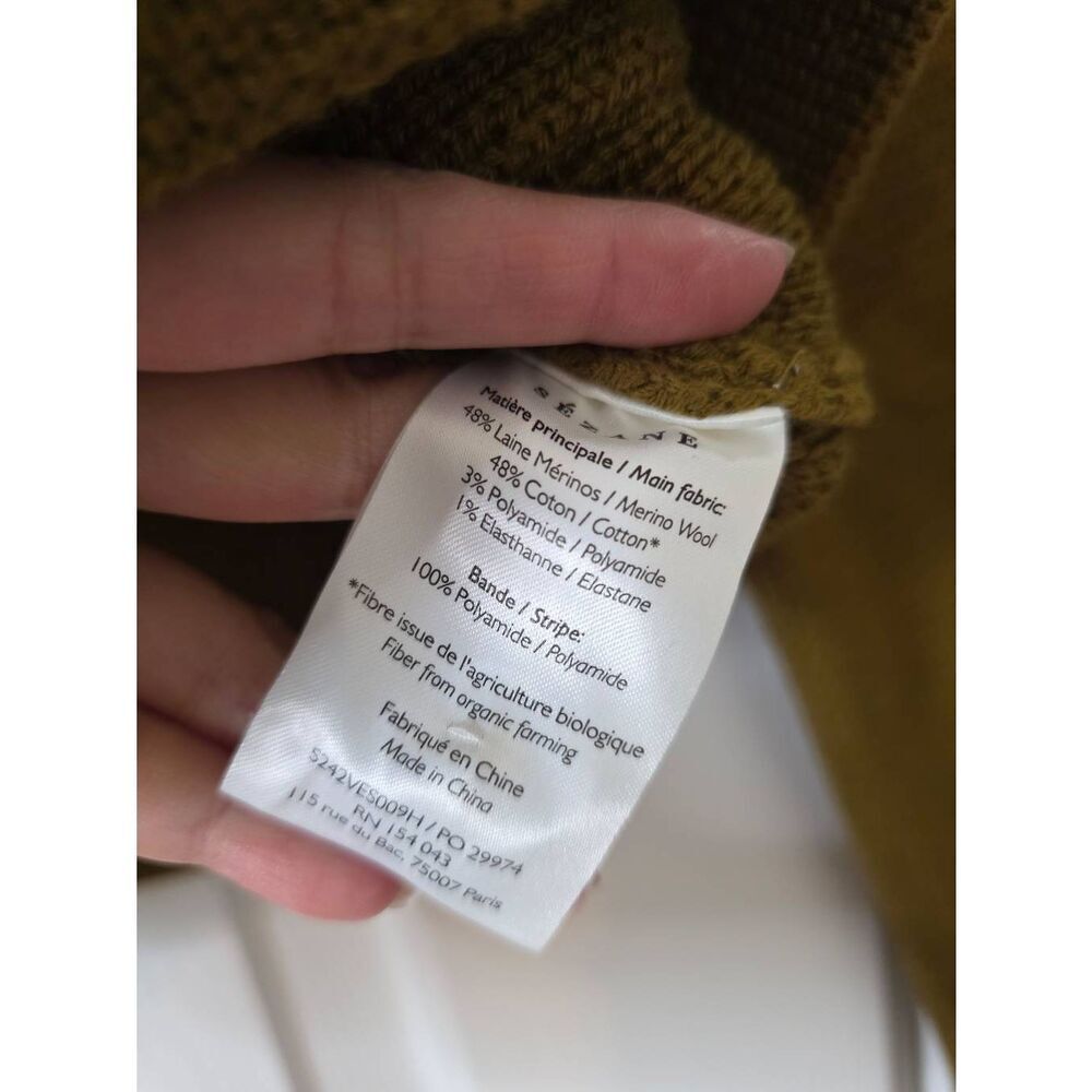 Sezane Valerio Jacket Olive Green Size XS - Picture 7 of 11